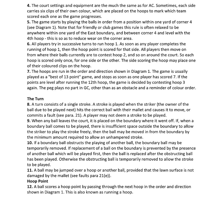 Golf croquet Swanage Croquet Club